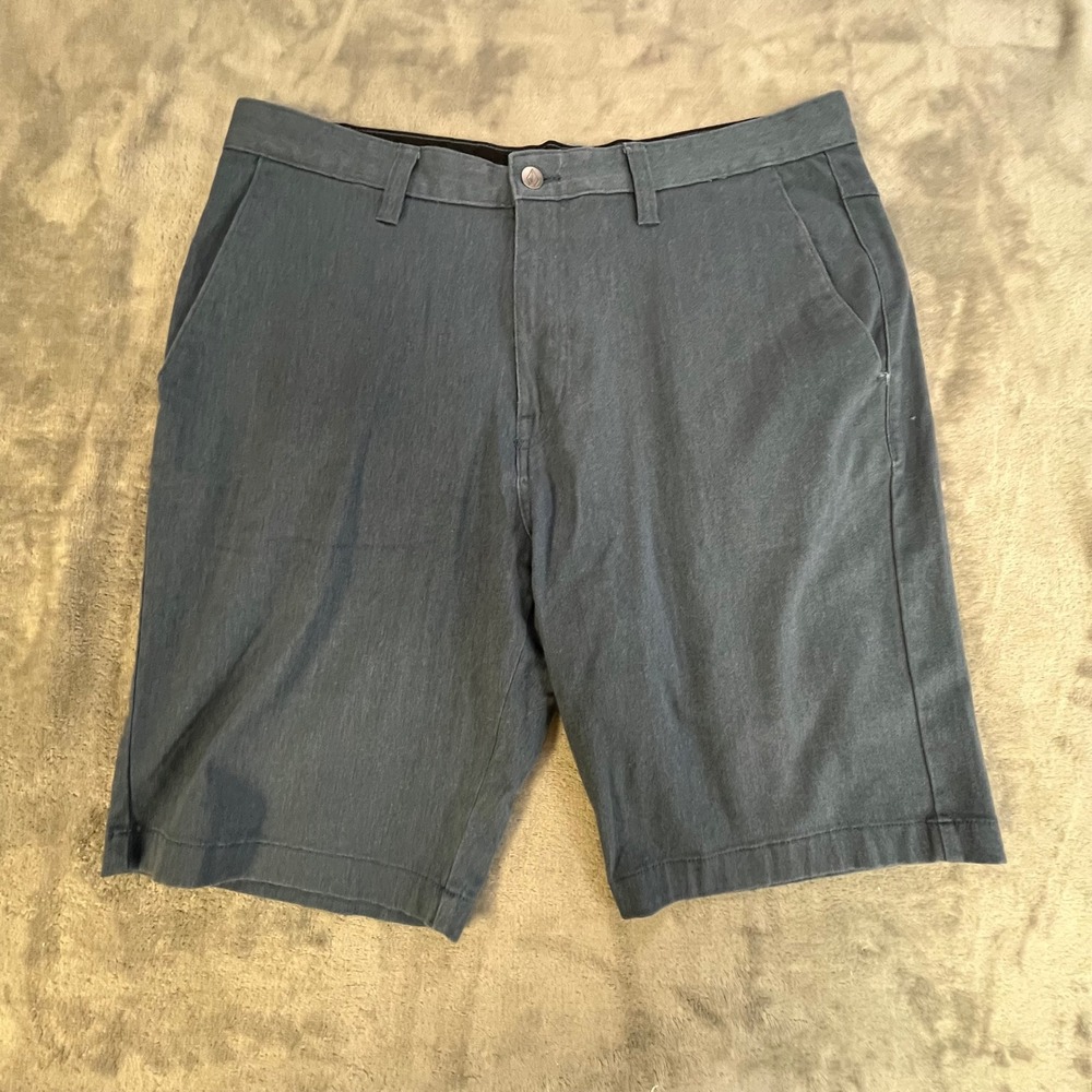 Volcom Shorts Mens 36 Blue Frickin Modern Stretch Chino Casual A09117V3